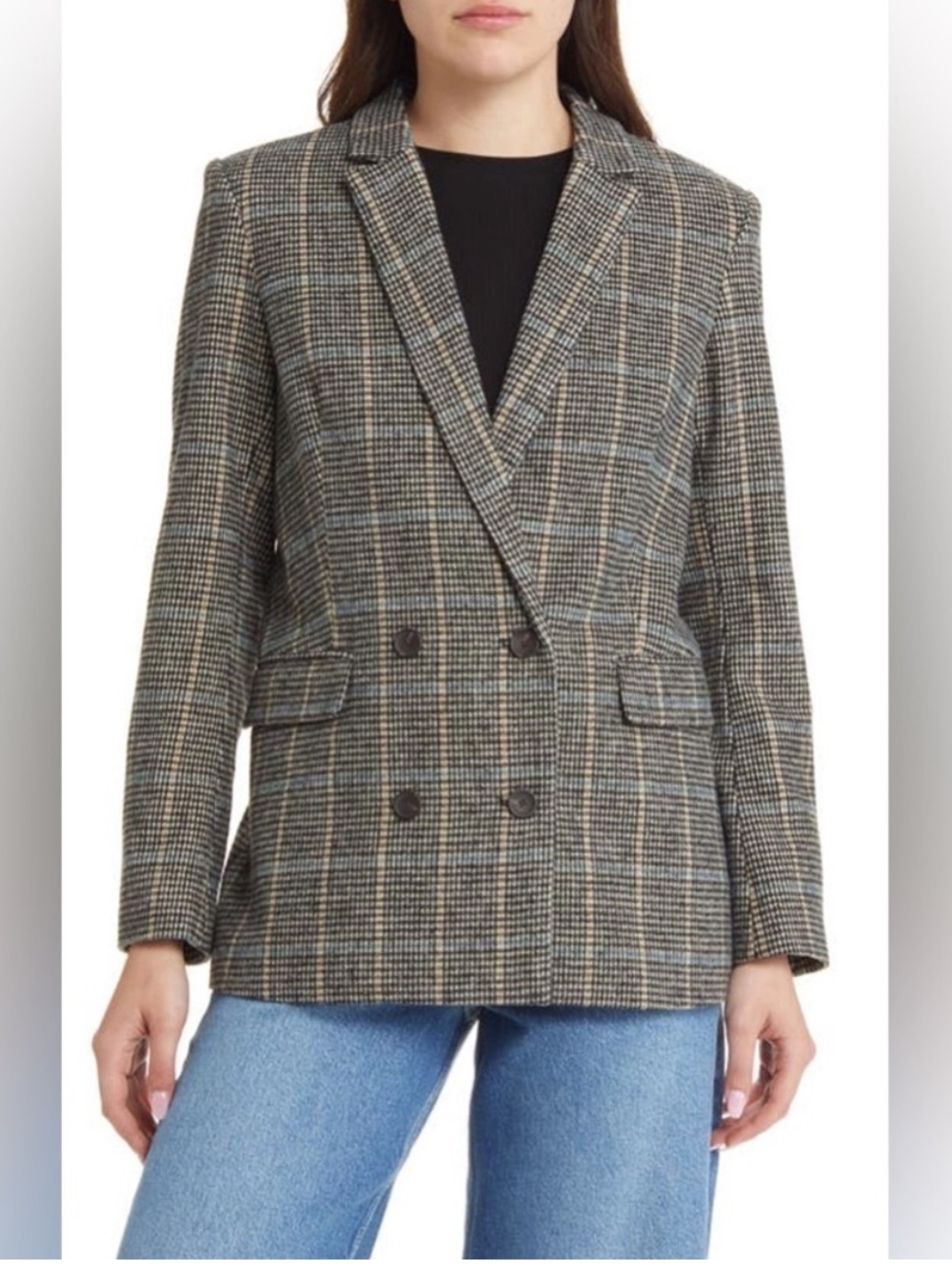 RAILS Cody Houndstooth Blazer Size Small